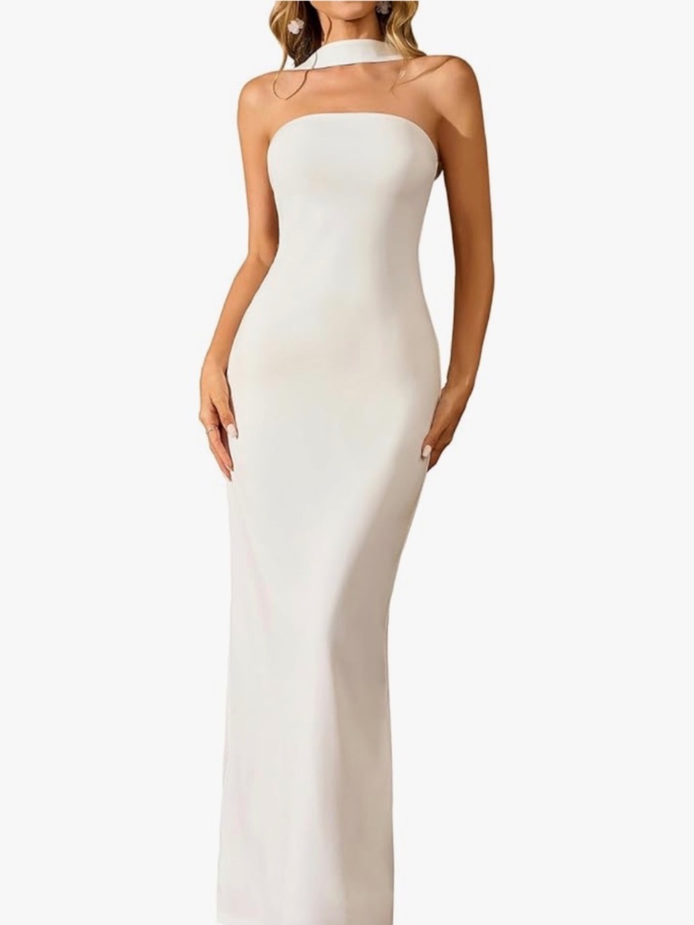 White maxi dress